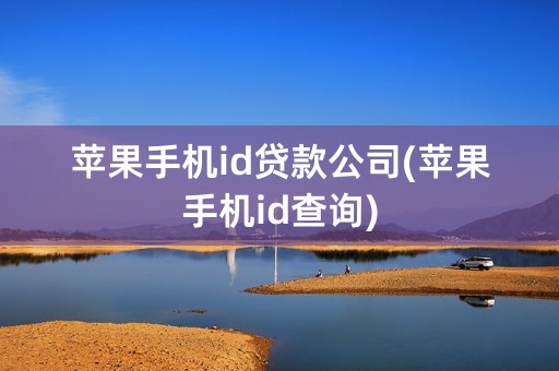 苹果手机id贷款公司(苹果手机id查询)