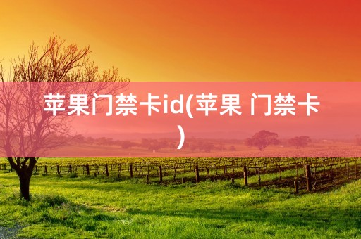 苹果门禁卡id(苹果 门禁卡)