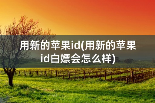 用新的苹果id(用新的苹果id白嫖会怎么样)