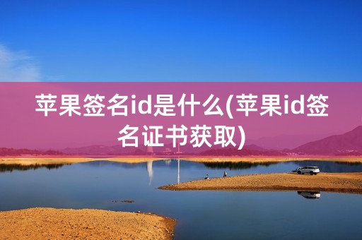 苹果签名id是什么(苹果id签名证书获取)