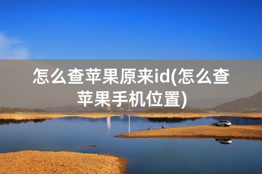 怎么查苹果原来id(怎么查苹果手机位置)