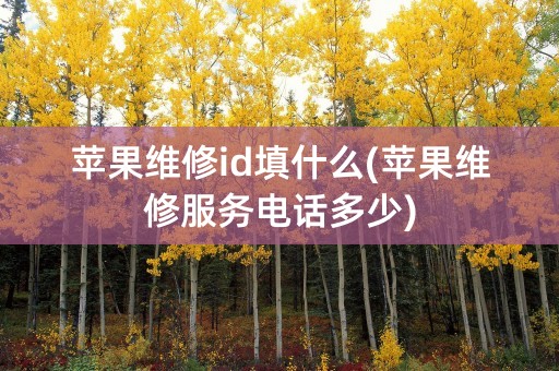 苹果维修id填什么(苹果维修服务电话多少)