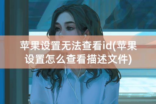 苹果设置无法查看id(苹果设置怎么查看描述文件)