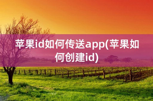 苹果id如何传送app(苹果如何创建id)