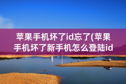 苹果手机坏了id忘了(苹果手机坏了新手机怎么登陆id)