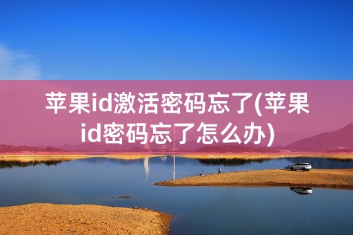 苹果id激活密码忘了(苹果id密码忘了怎么办)