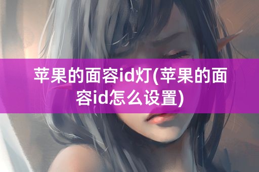 苹果的面容id灯(苹果的面容id怎么设置)