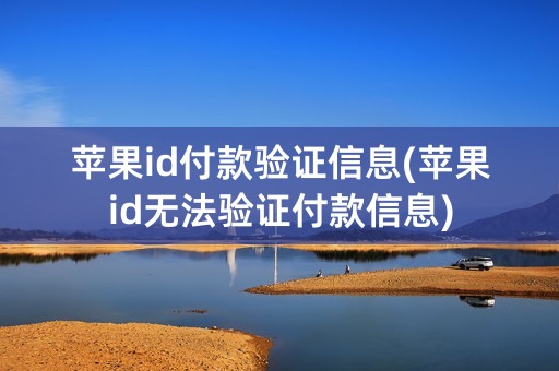 苹果id付款验证信息(苹果id无法验证付款信息)