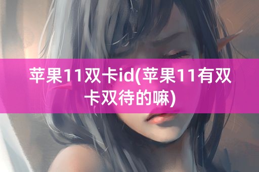 苹果11双卡id(苹果11有双卡双待的嘛)