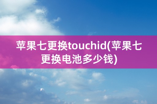 苹果七更换touchid(苹果七更换电池多少钱)