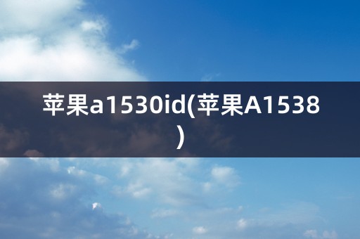 苹果a1530id(苹果A1538)