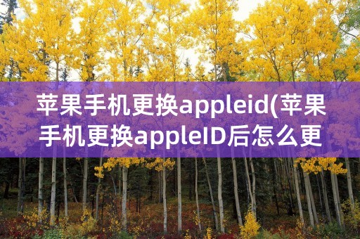 苹果手机更换appleid(苹果手机更换appleID后怎么更新app)