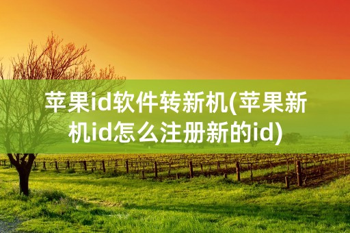 苹果id软件转新机(苹果新机id怎么注册新的id)