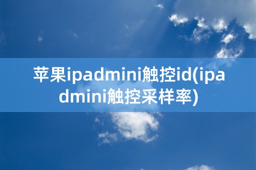 苹果ipadmini触控id(ipadmini触控采样率)