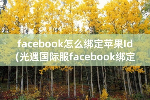 facebook怎么绑定苹果Id(光遇国际服facebook绑定)