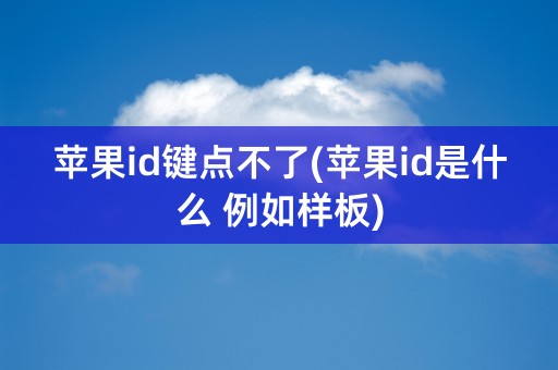 苹果id键点不了(苹果id是什么 例如样板)