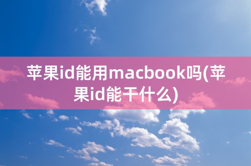 苹果id能用macbook吗(苹果id能干什么)