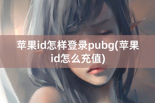 苹果id怎样登录pubg(苹果id怎么充值)