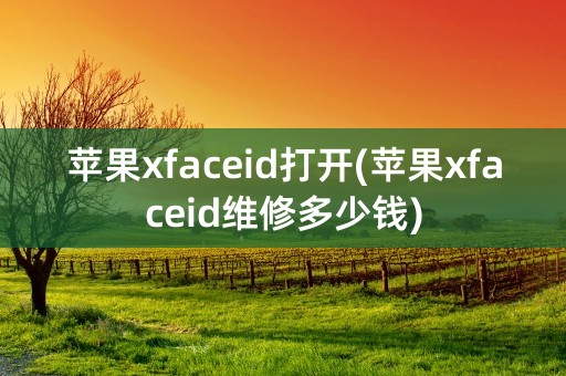 苹果xfaceid打开(苹果xfaceid维修多少钱)