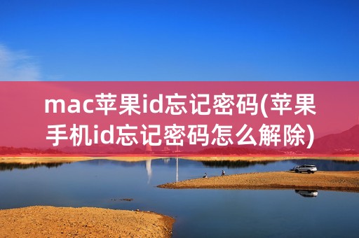 mac苹果id忘记密码(苹果手机id忘记密码怎么解除)