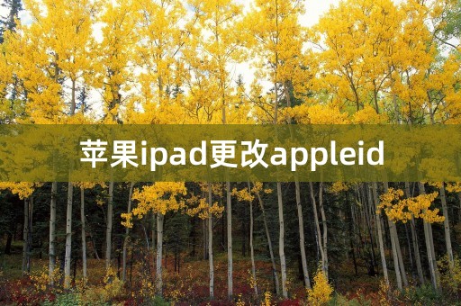 苹果ipad更改appleid