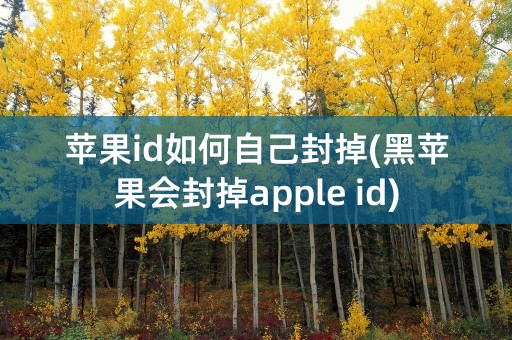 苹果id如何自己封掉(黑苹果会封掉apple id)