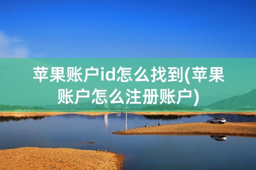 苹果账户id怎么找到(苹果账户怎么注册账户)