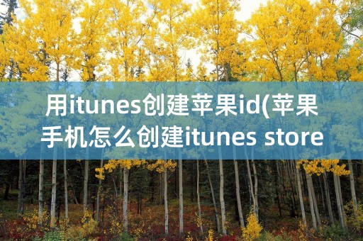 用itunes创建苹果id(苹果手机怎么创建itunes store账号)