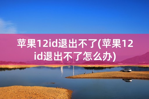 苹果12id退出不了(苹果12id退出不了怎么办)