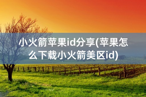 小火箭苹果id分享(苹果怎么下载小火箭美区id)