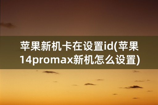 苹果新机卡在设置id(苹果14promax新机怎么设置)