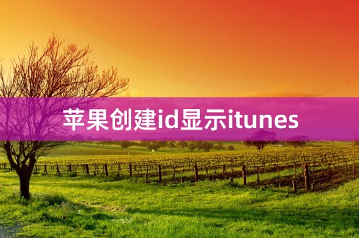 苹果创建id显示itunes