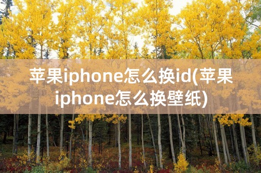 苹果iphone怎么换id(苹果iphone怎么换壁纸)