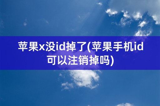 苹果x没id掉了(苹果手机id可以注销掉吗)