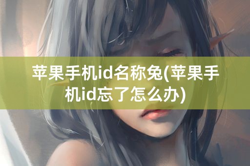 苹果手机id名称兔(苹果手机id忘了怎么办)