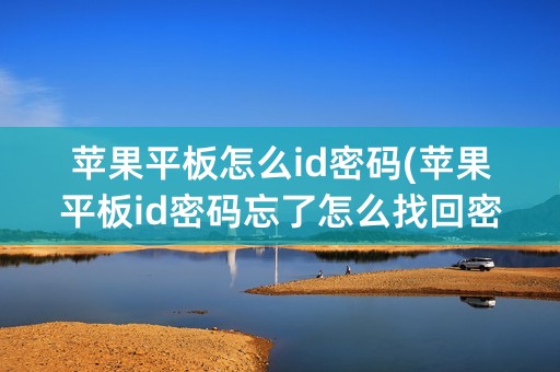 苹果平板怎么id密码(苹果平板id密码忘了怎么找回密码)