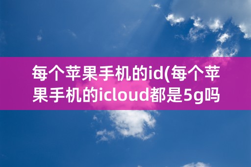 每个苹果手机的id(每个苹果手机的icloud都是5g吗)