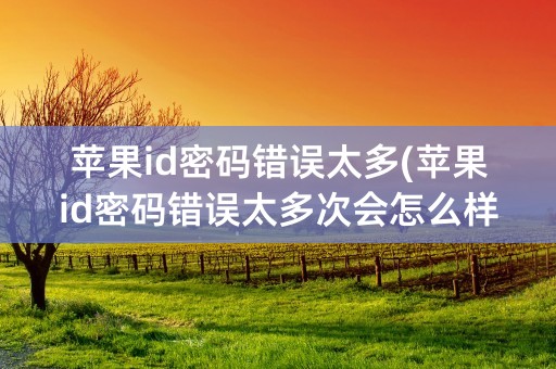 苹果id密码错误太多(苹果id密码错误太多次会怎么样)