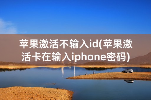 苹果激活不输入id(苹果激活卡在输入iphone密码)