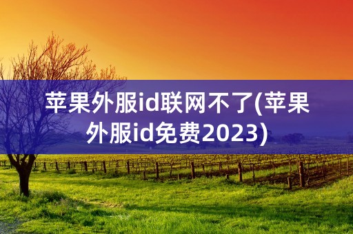 苹果外服id联网不了(苹果外服id免费2023)