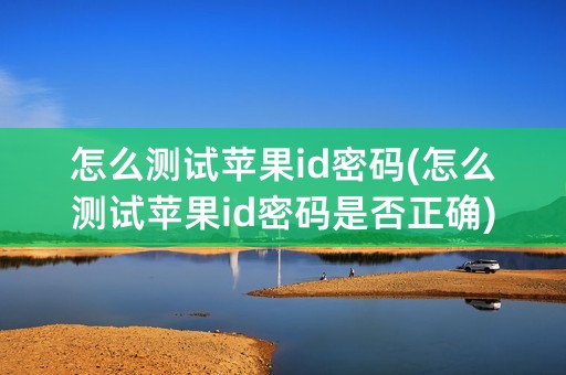 怎么测试苹果id密码(怎么测试苹果id密码是否正确)