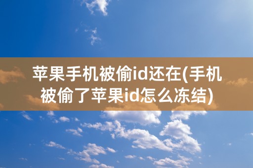 苹果手机被偷id还在(手机被偷了苹果id怎么冻结)