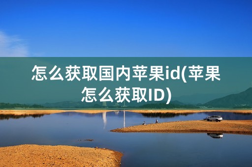 怎么获取国内苹果id(苹果怎么获取ID)