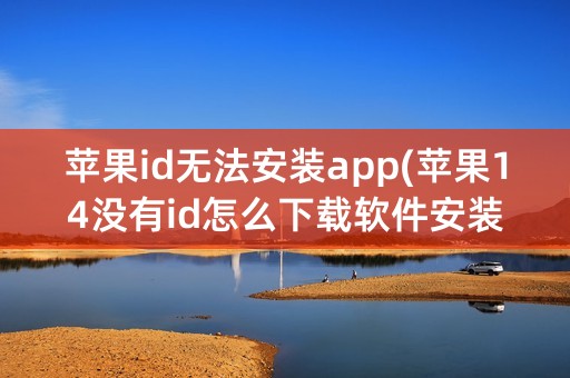 苹果id无法安装app(苹果14没有id怎么下载软件安装)