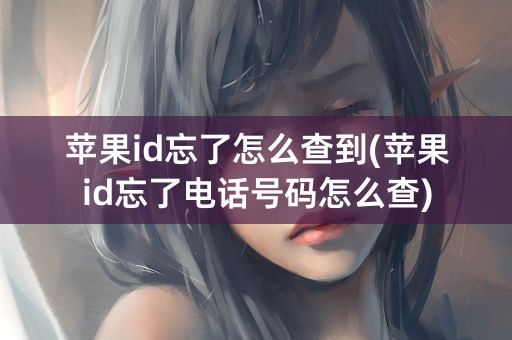 苹果id忘了怎么查到(苹果id忘了电话号码怎么查)