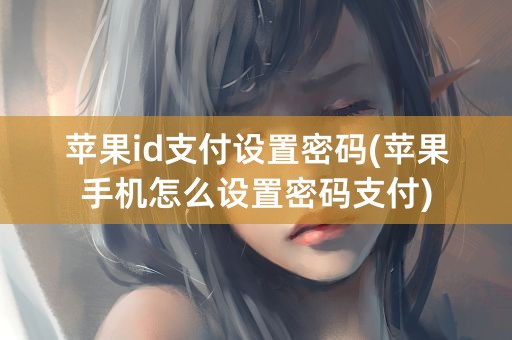 苹果id支付设置密码(苹果手机怎么设置密码支付)