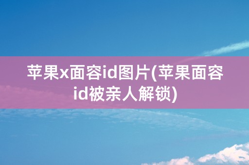 苹果x面容id图片(苹果面容id被亲人解锁)