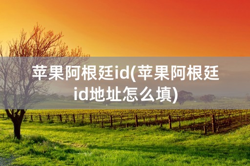 苹果阿根廷id(苹果阿根廷id地址怎么填)