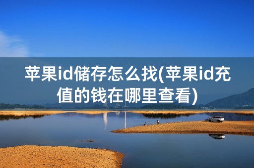 苹果id储存怎么找(苹果id充值的钱在哪里查看)