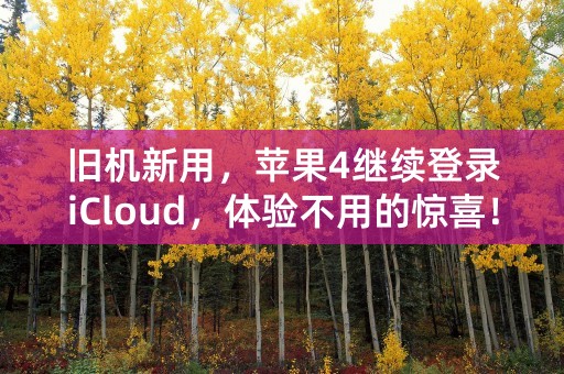 旧机新用，苹果4继续登录iCloud，体验不用的惊喜！